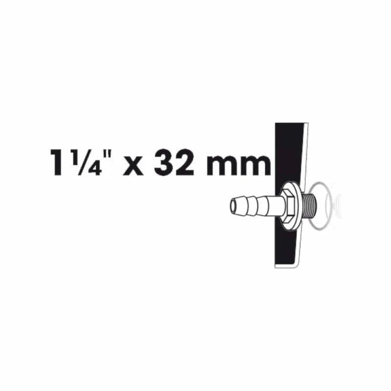 Embout à olive filetage mâle 1 x Ø mm tuyau - Ø32 (1¼") x Ø32 (1¼") mm