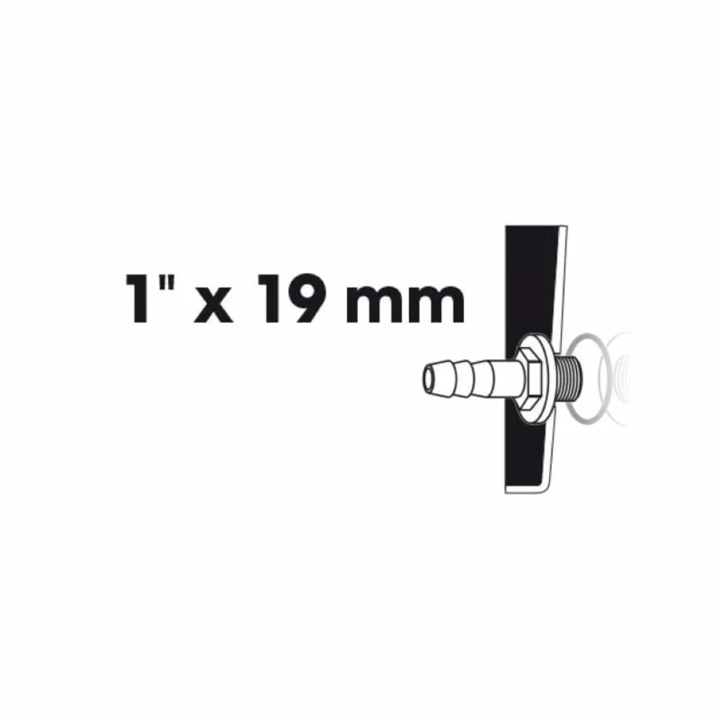 Embout à olive filetage mâle 1 x Ø mm tuyau - Ø25 (1") x Ø19 (¾") mm
