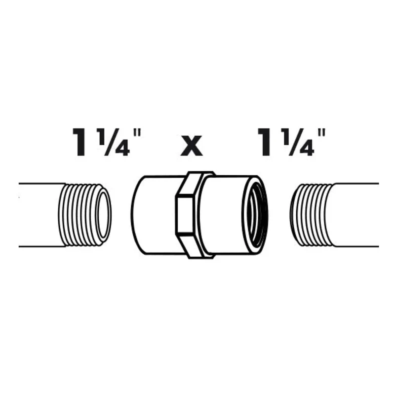 Manchon double 2 x filetage femelle/femelle - Ø32 (1¼") x Ø32 (1¼") mm