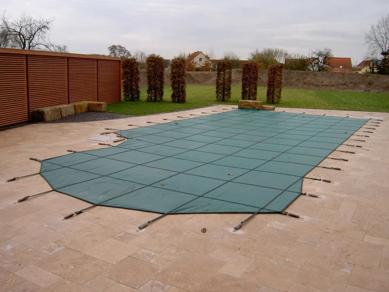 Veiligheid Winterzeil Groen voor een Rechthoek zwembad 1000 cm x 300 cm
