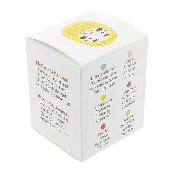 Daruma Jaune - Grand, Prospérité - Fabriqué au Japon