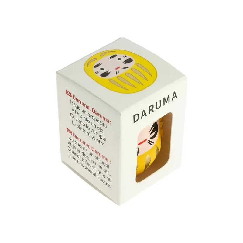 Daruma Jaune - Petit, Prospérité - Fabriqué au Japon
