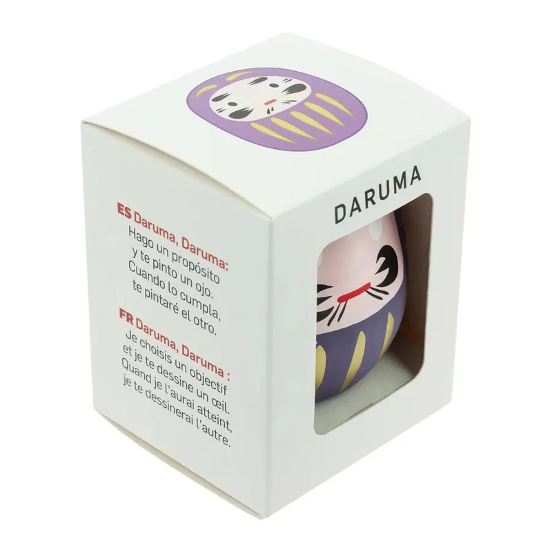 Daruma Violet - Grand, Longévité - Fabriqué au Japon