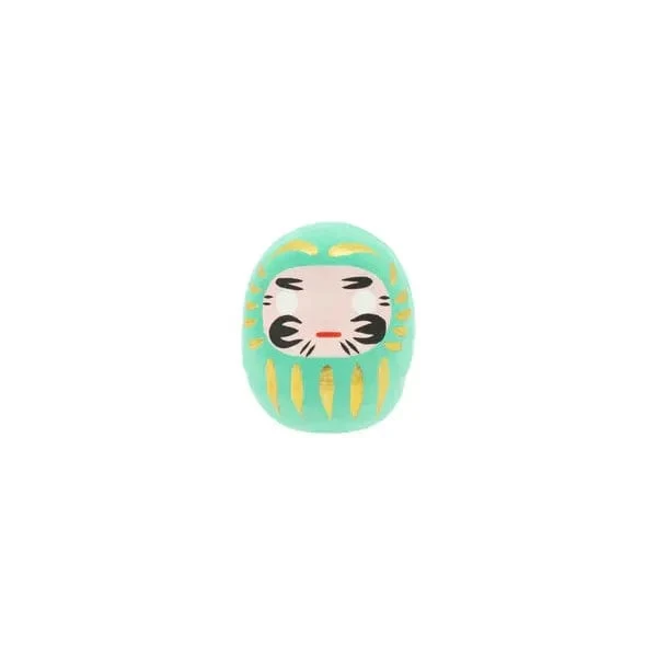 Daruma Turquoise - Petit, Réussite Scolaire - Fabriqué au Japon