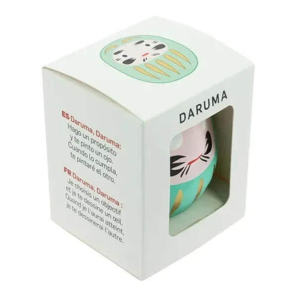 Daruma Turquoise - Moyen, Réussite Scolaire - Fabriqué au Japon