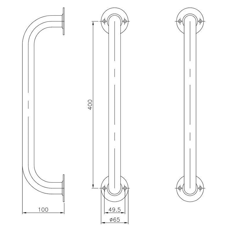 AstralPool - Agarraderas nado contracorriente doble en inox pulido accesorio para piscina