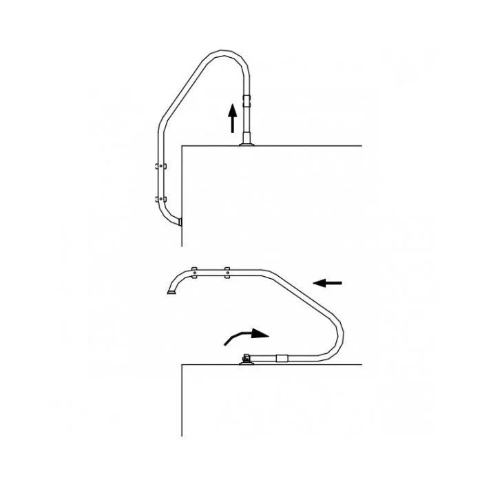 Astralpool Anclaje articulado con pletina accesorio para escalera de piscina