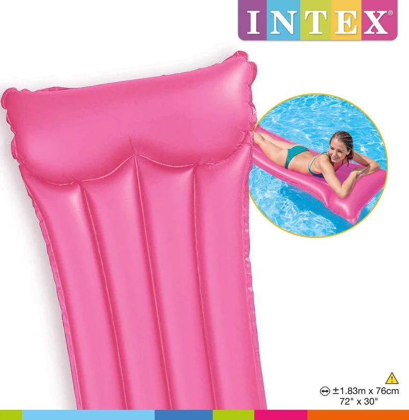 Intex Neon luchtbed - Roze - 183cm x 76cm